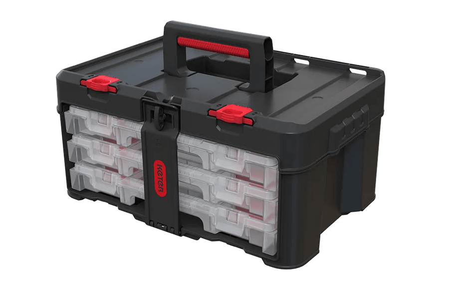 Stack & Roll 3-Set Tool Organiser - Graphite Keter