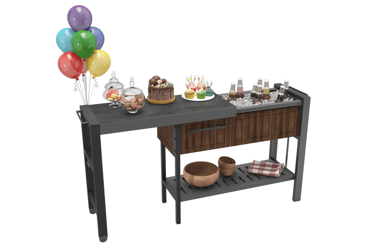 Signature Extendable Party Table - Rosewood Keter