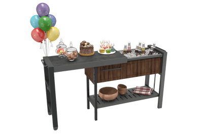Signature Extendable Party Table - Rosewood Keter
