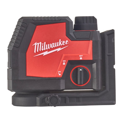 Laser Lineare Verde Ricaricabile USB a 2 Linee con 2 Punti Piombo Milwaukee