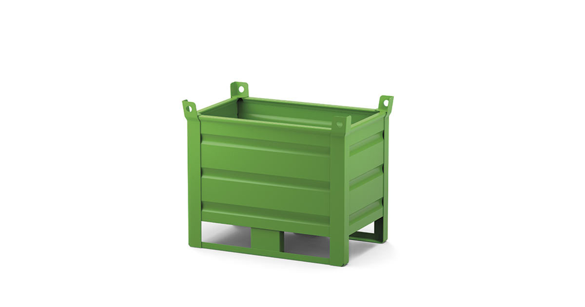 Contenitori portata da 700 a 800 kg con slitte Comi Storage