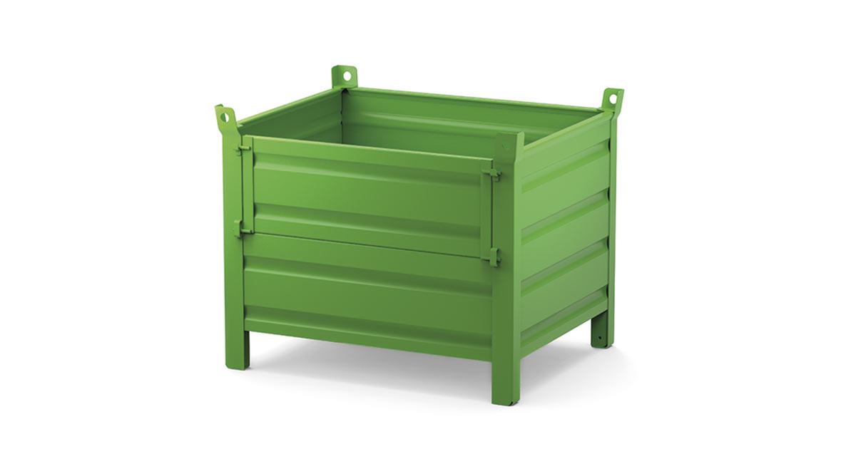Contenitori portata 800 kg con porta Comi Storage