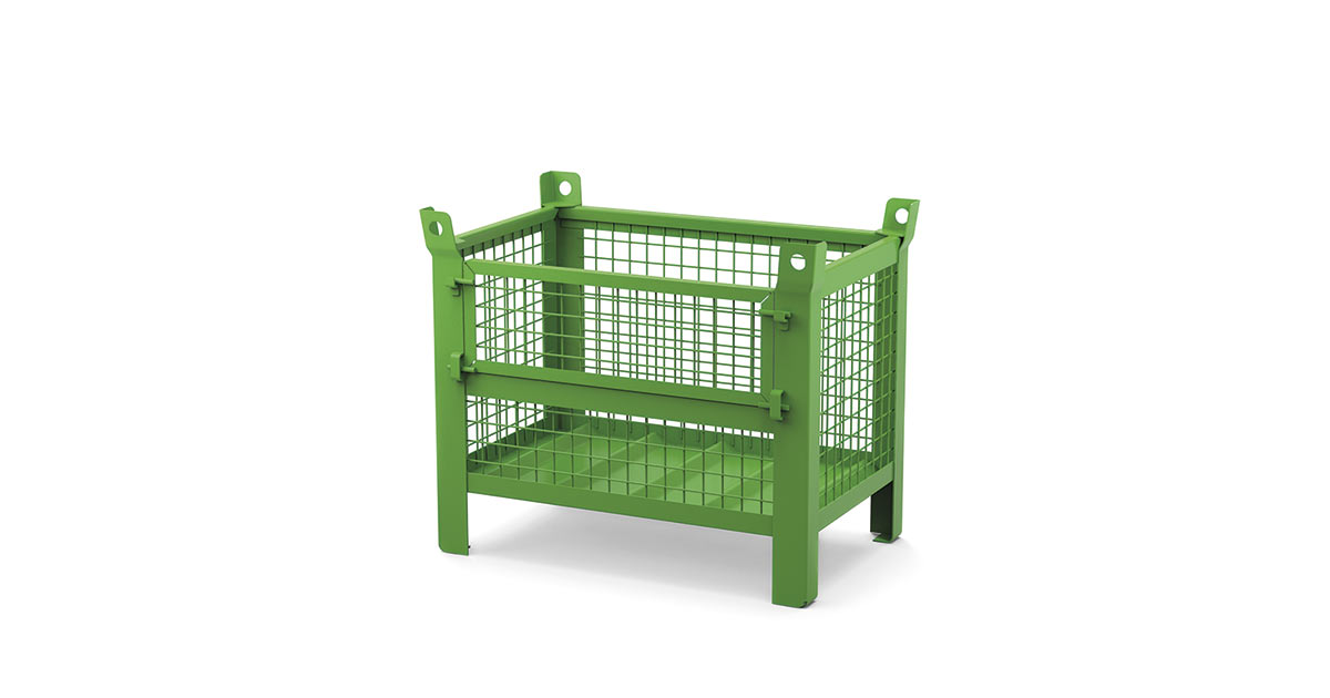 Contenitori portata 500 kg con porta Comi Storage