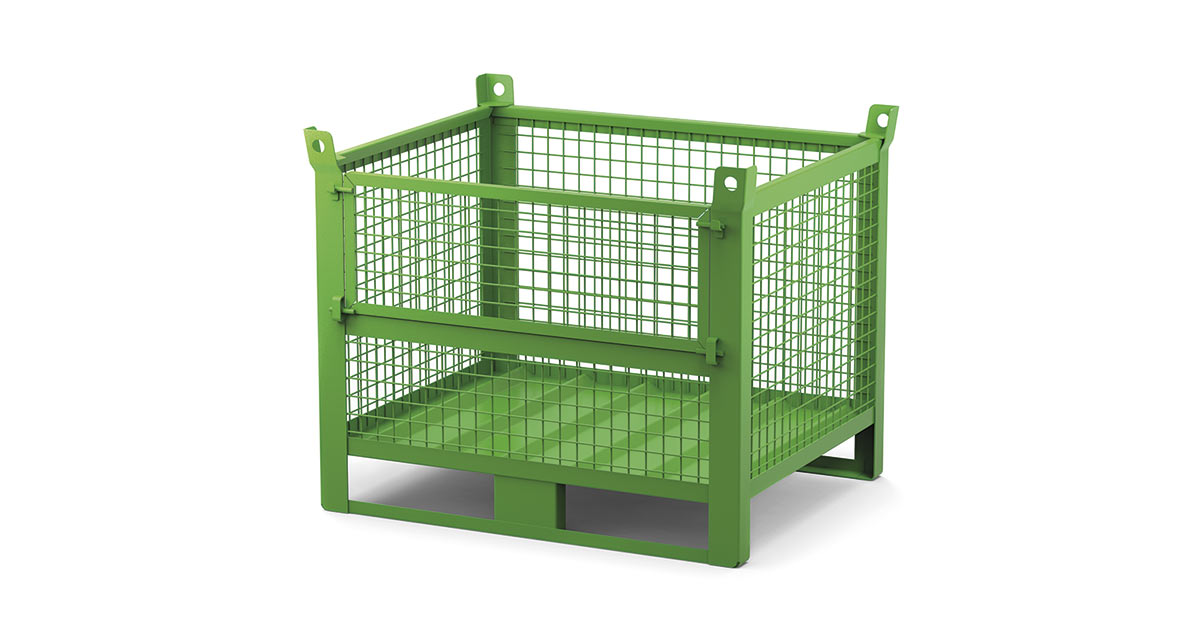 Contenitori portata 1000 kg con porta Comi Storage