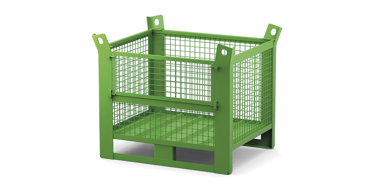 Contenitori portata 1500 kg con porta Comi Storage