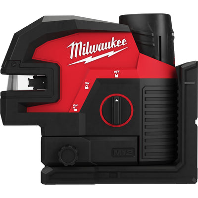 Laser Lineare Verde M12 a 2 Linee con 4 Punti Piombo Milwaukee