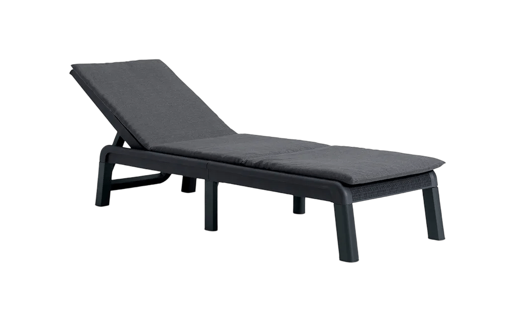 Atlas Sun Lounger with Cushion - Graphite Keter