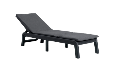 Atlas Sun Lounger with Cushion - Graphite Keter