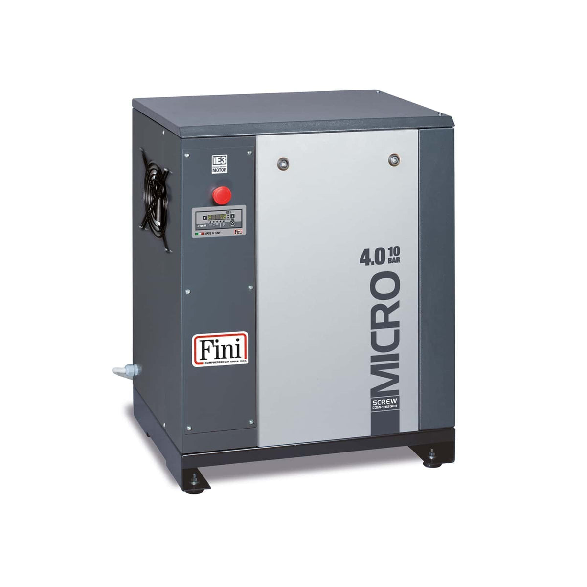 MICRO 5.5-08 Compressore a vite con trasmissione a cinghia, compatto - Fini Compressori