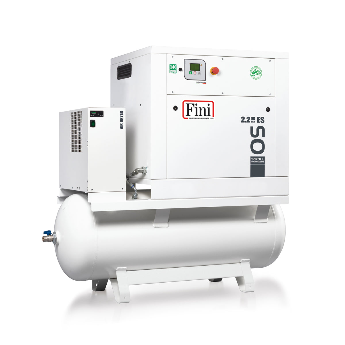 OS 2.2-08-270 ES Compressore senza olio con tecnologia a spirale - Fini Compressori