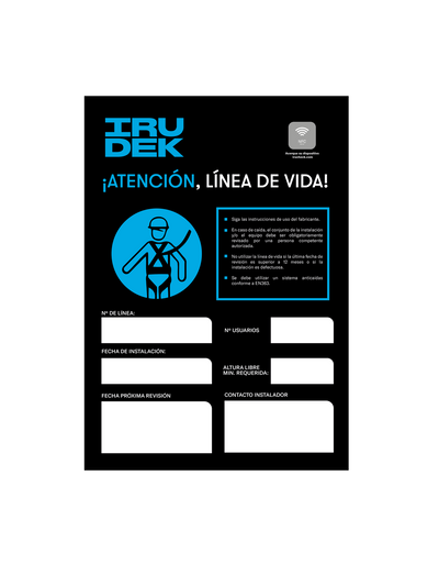 Linea Vita Iruguard TARGA INFORMATIVA Irudek