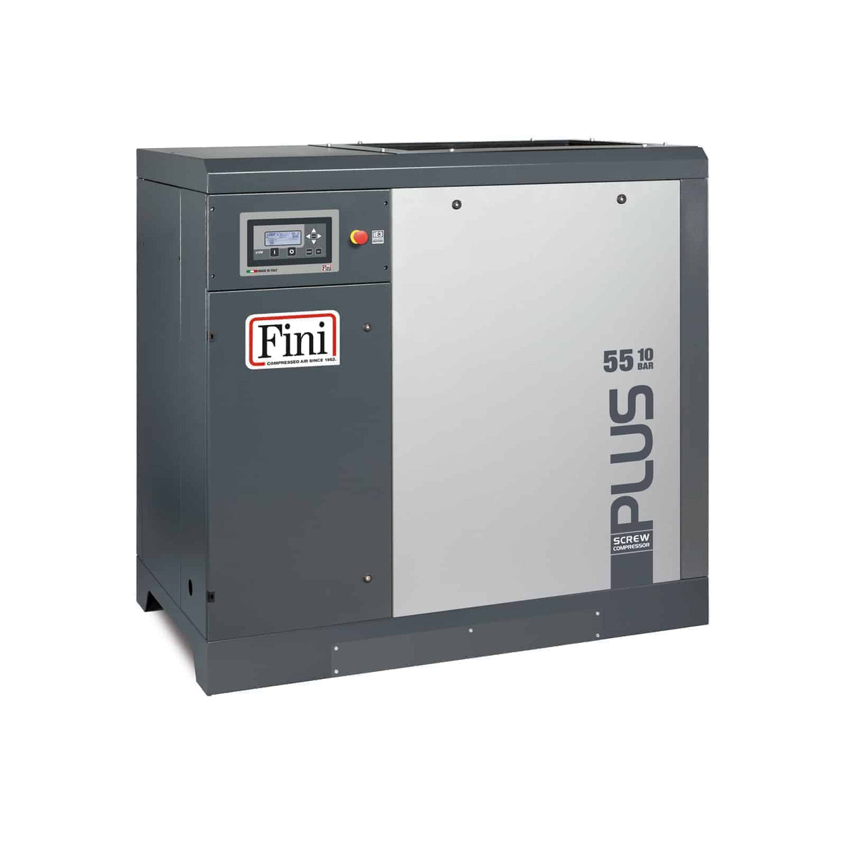 PLUS 55-10 Compressore a vite con trasmissione a cinghia. - Fini Compressori