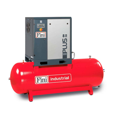 PLUS 8-08-500 Compressore a vite con trasmissione a cinghia, completo - Fini Compressori