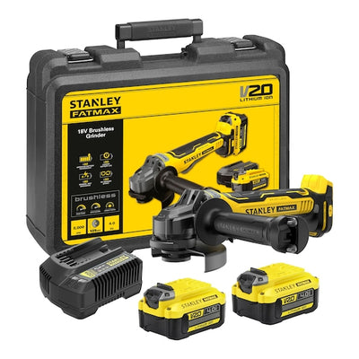 SMERIGLIATRICE ANGOLARE BRUSHLESS 18V ® FATMAX® V20 - 4 Ah (SFMCG700M2K) Stanley