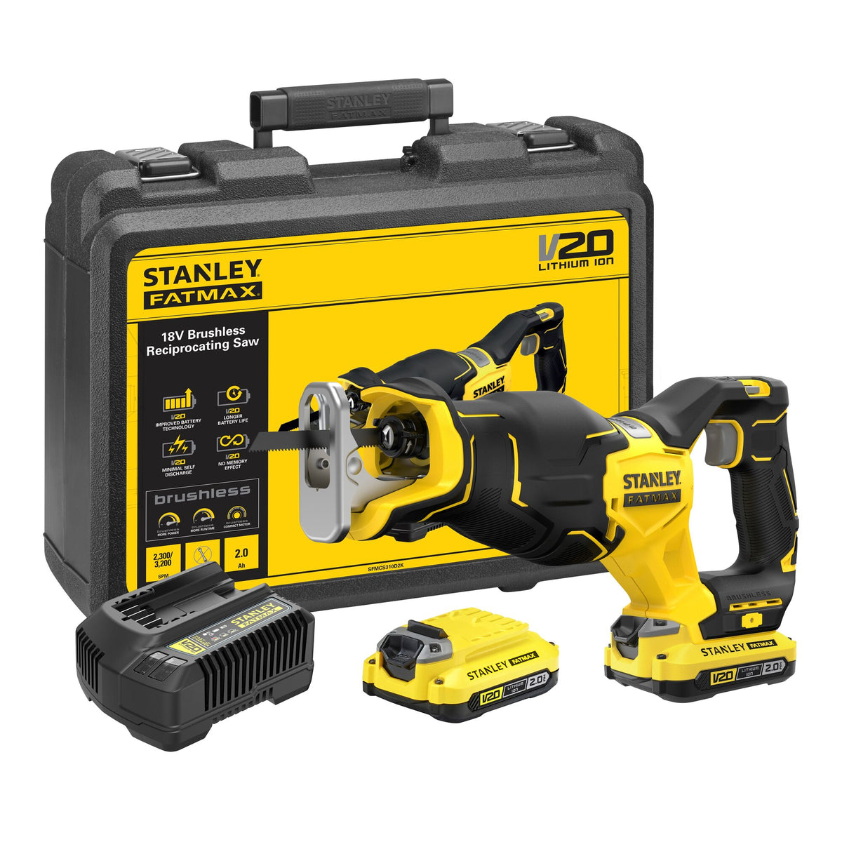 Sega universale brushless 18V - 2.0 AH Stanley fatmax V20 Stanley - vista 2