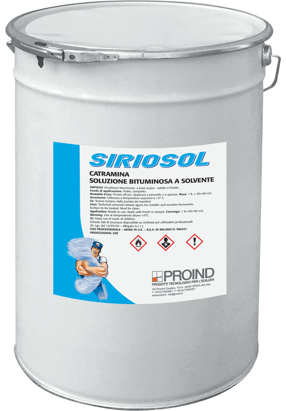 Primer bituminoso a solvente a rapida asciugatura Siriosol Proind