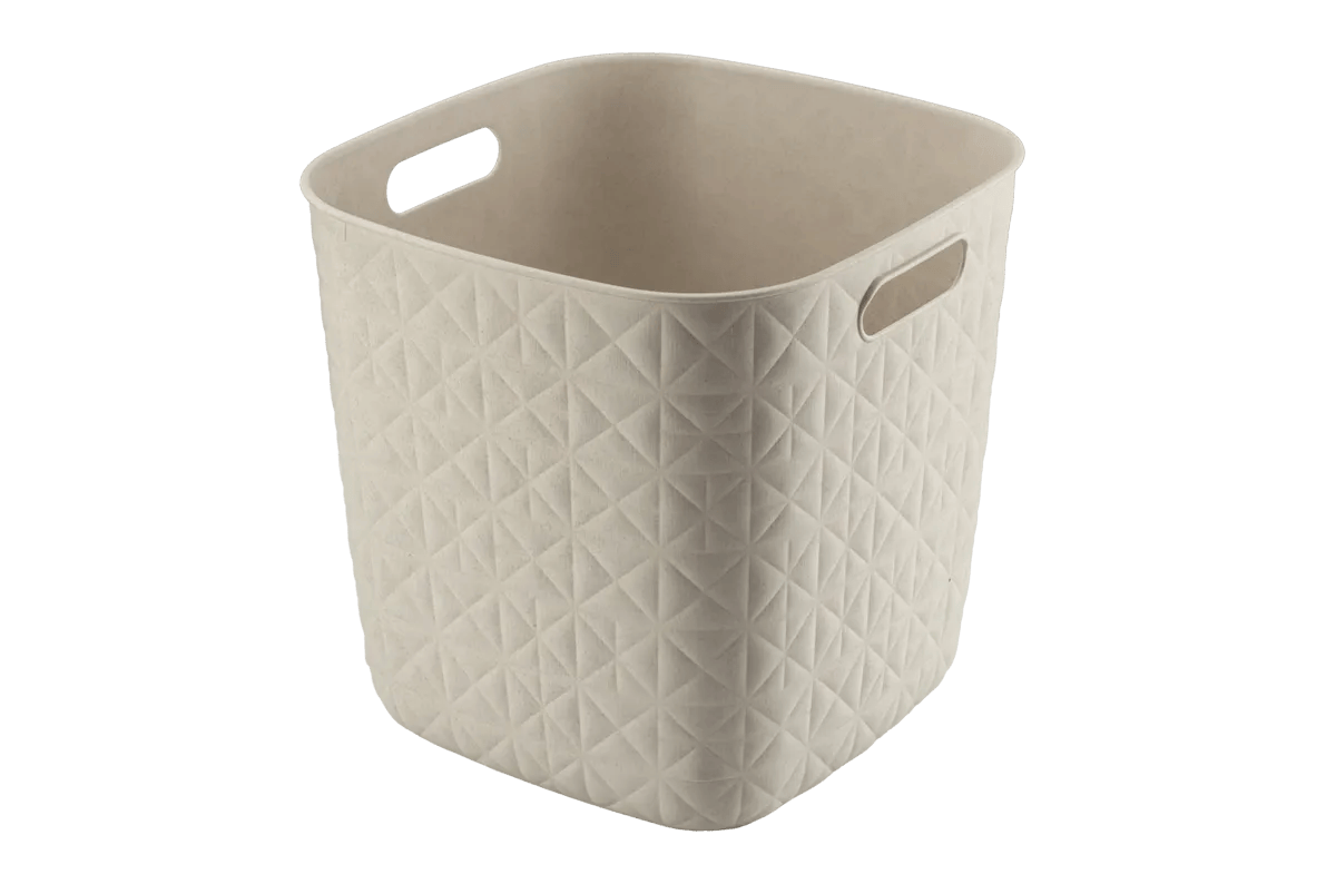 Cesto portaoggetti Softex Cube 15 L bianco gesso 27,9x27,9x26,9 cm Curver
