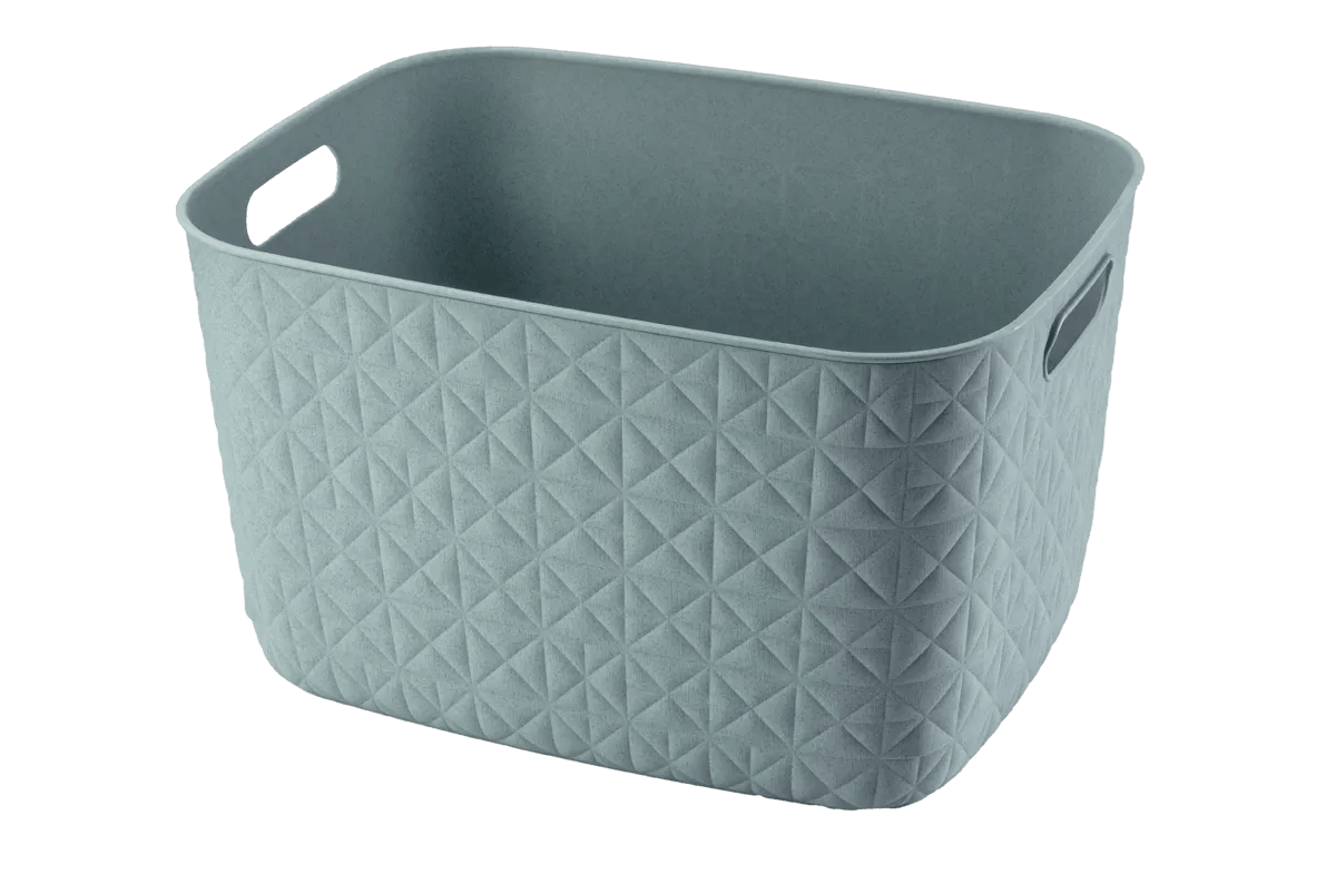 Cesto portaoggetti Softex L 19 L verde acqua 37,9x29,2x22,1 cm Curver