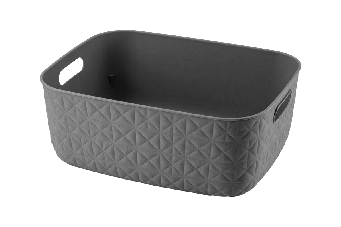 Cesto portaoggetti Softex M 12,5 L grigio scuro 37,9x29,2x14,3 cm Curver