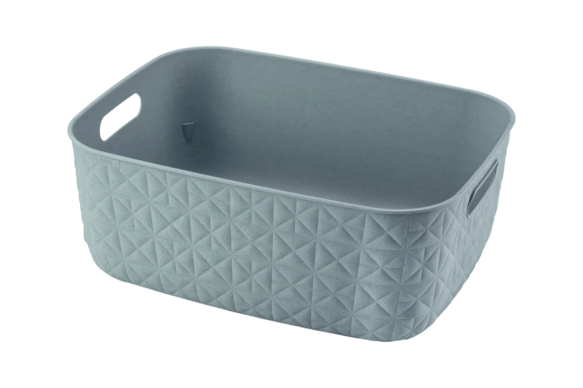 Cesto portaoggetti Softex M 12,5 L verde acqua 37,9x29,2x14,3 cm Curver