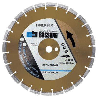 Disco Diamantato Disco segmentato saldatura laser per cementi T GOLD SGC Bossong