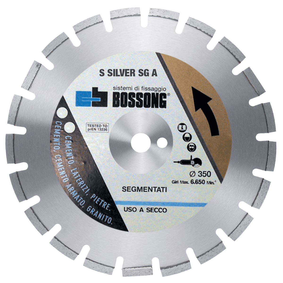 Disco Diamantato Disco segmentato saldatura laser per asfalti T SILVER SGA Bossong