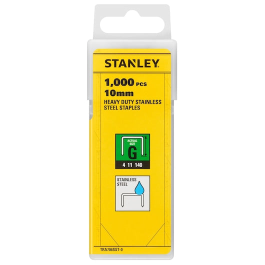 GRAFFE TIPO G IN ACCIAIO INOX MM 10/CONF1000 (TRA706SST-0) Stanley