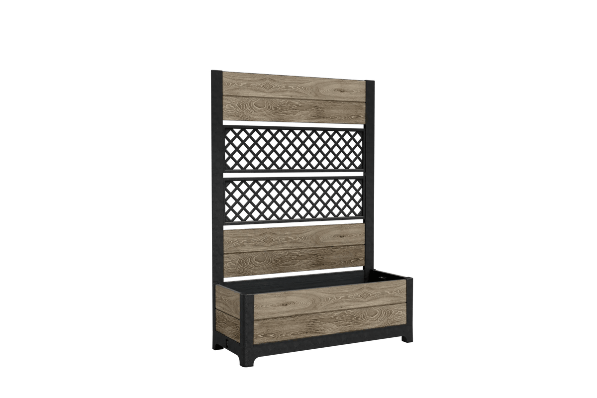 Tulip Screen Planter - Ashwood Brown Keter