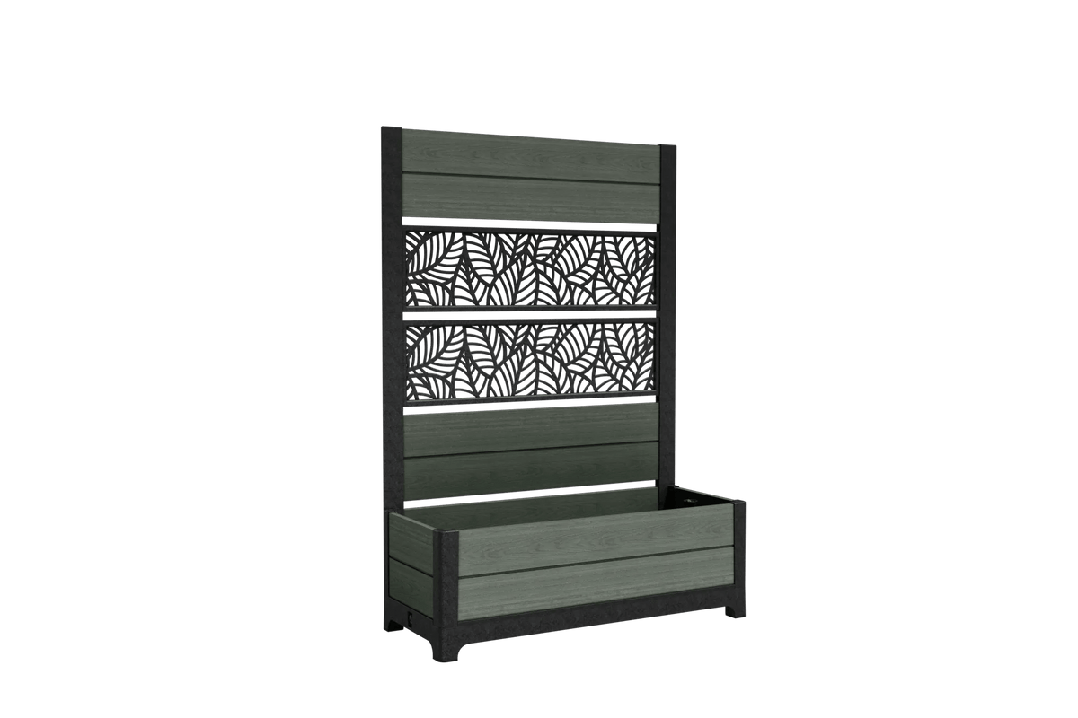 Tulip Leaf Screen Planter - Green Keter