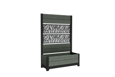 Tulip Leaf Screen Planter - Green Keter