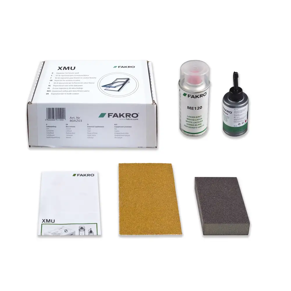 Kit di manutenzione XMU per le finestre in legno di colore bianco Fakro
