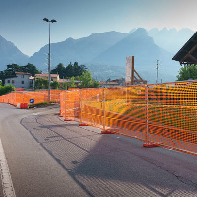 Pannello con banda rifrangente – Recinzioni mobili da cantiere