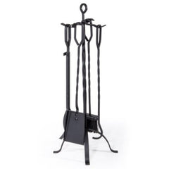 Juego de útiles para chimenea con soporte Verdelook, H 72 cm