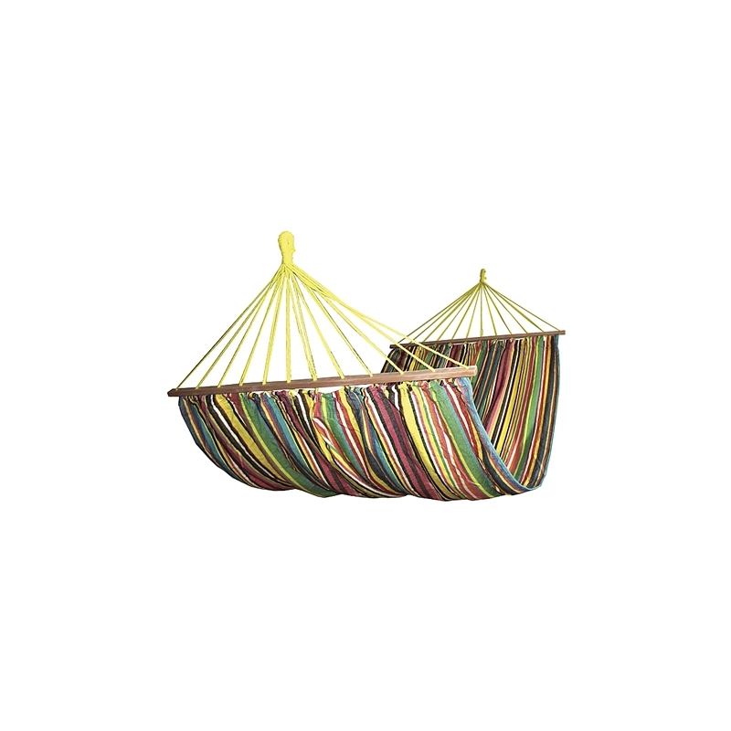 Amaca in polycotton con aste in legno portata 120 kg