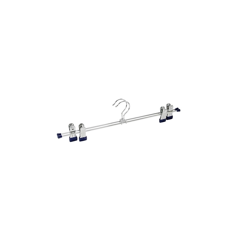 Appendigonne in metallo cromato con 2 clip regolabili 40 cm set 2 pezzi