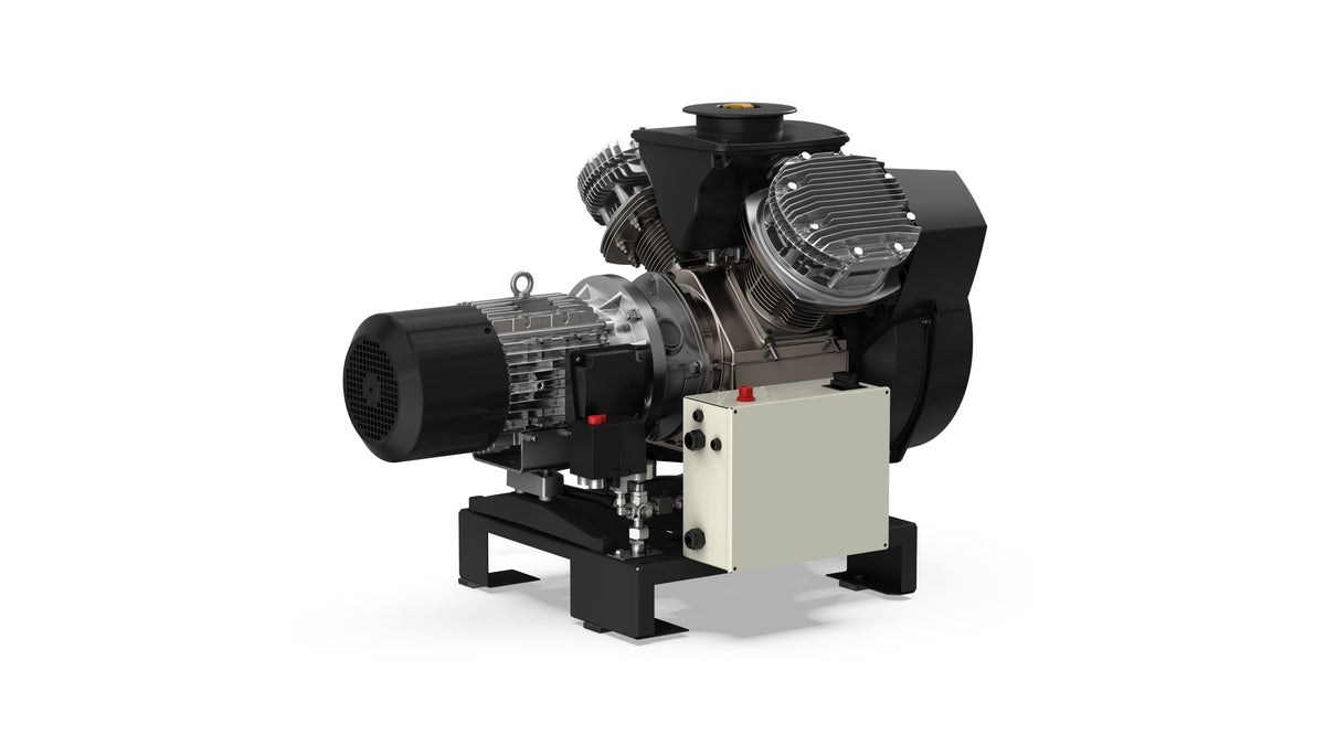 Industrial Tech oil free piston compressor (ATF) - 5HP-10bar -Base Mounted Abac