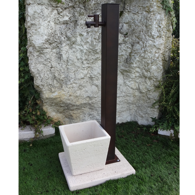 VASO QUADRO 28x28x25 in scatola traver.rosa Bonfante