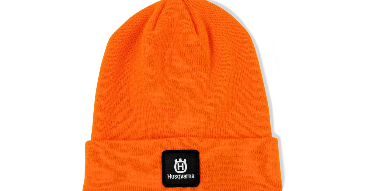 Berretto arancione in lana merino Husqvarna