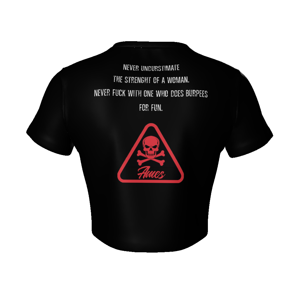 T-shirt crop top active Danger