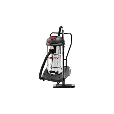 Aspiratore per solidi e liquidi 3 motori 3600 W con fusto inox ribaltabile 65 l Windy