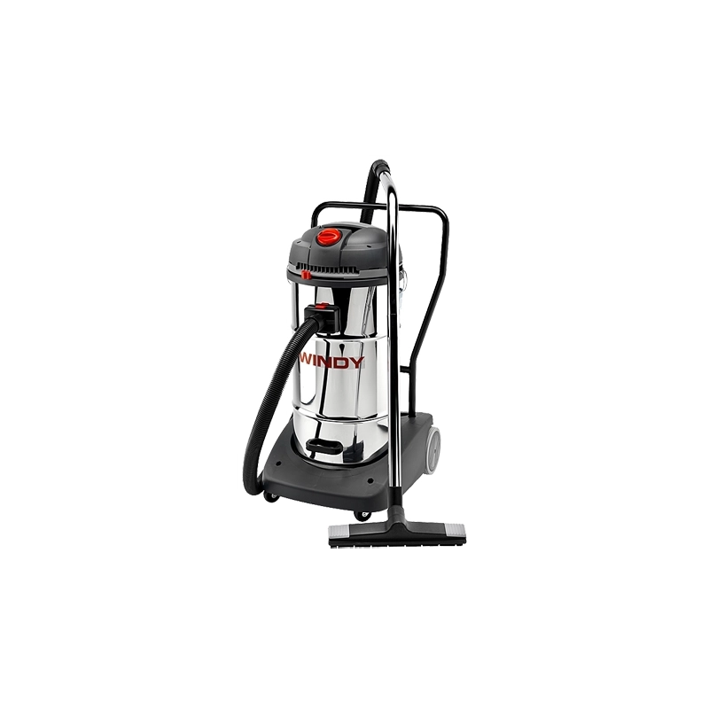 Aspiratore per solidi e liquidi 3 motori 3600 W con fusto inox ribaltabile 65 l Windy
