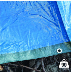 Blue/green eyeleted tarpaulin Verdelook