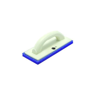 Blue rubber finishing trowel, thickness 15 mm, for traditional plaster, medium fine grain, polyurethane support — 877/1 Pavan