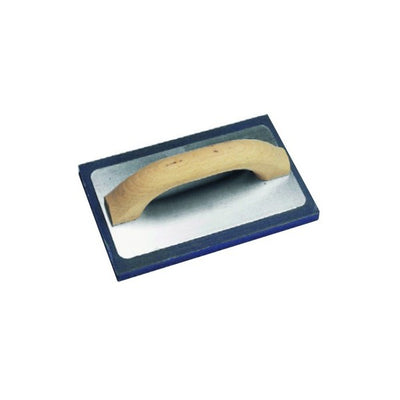 Blue rubber float for traditional plaster, medium fine cell, polished wooden handle — 819/1 Pavan