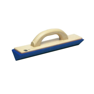Blue rubber triangular section finishing trowel, polyurethane support — 879 Pavan