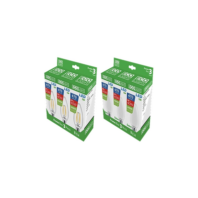 BOX 3 PEZZI LAMPADINE CANDELA FILAMENTO