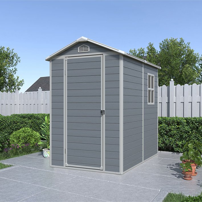 Casetta da giardino con tetto a due falde e pavimento 193x134x198 cm Boxy Verdelook