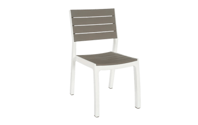 Sedia da giardino Harmony bianco/cappuccino effetto legno 47x60x86 cm Keter
