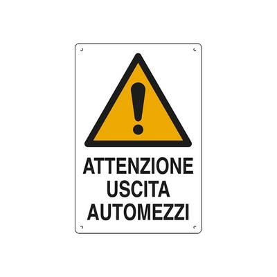 CARTELLO 'USCITA AUTOMEZZI'