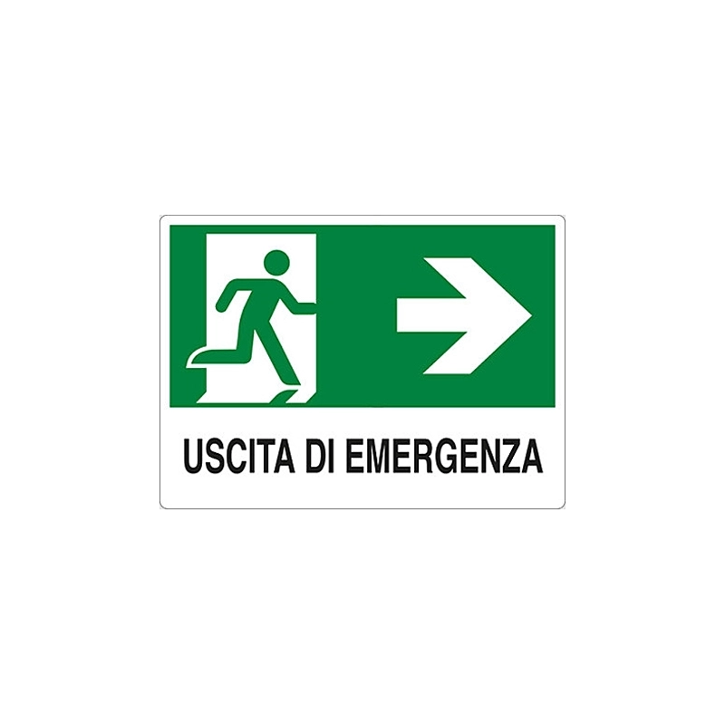 CARTELLO 'USCITA DI EMERGENZA DX'